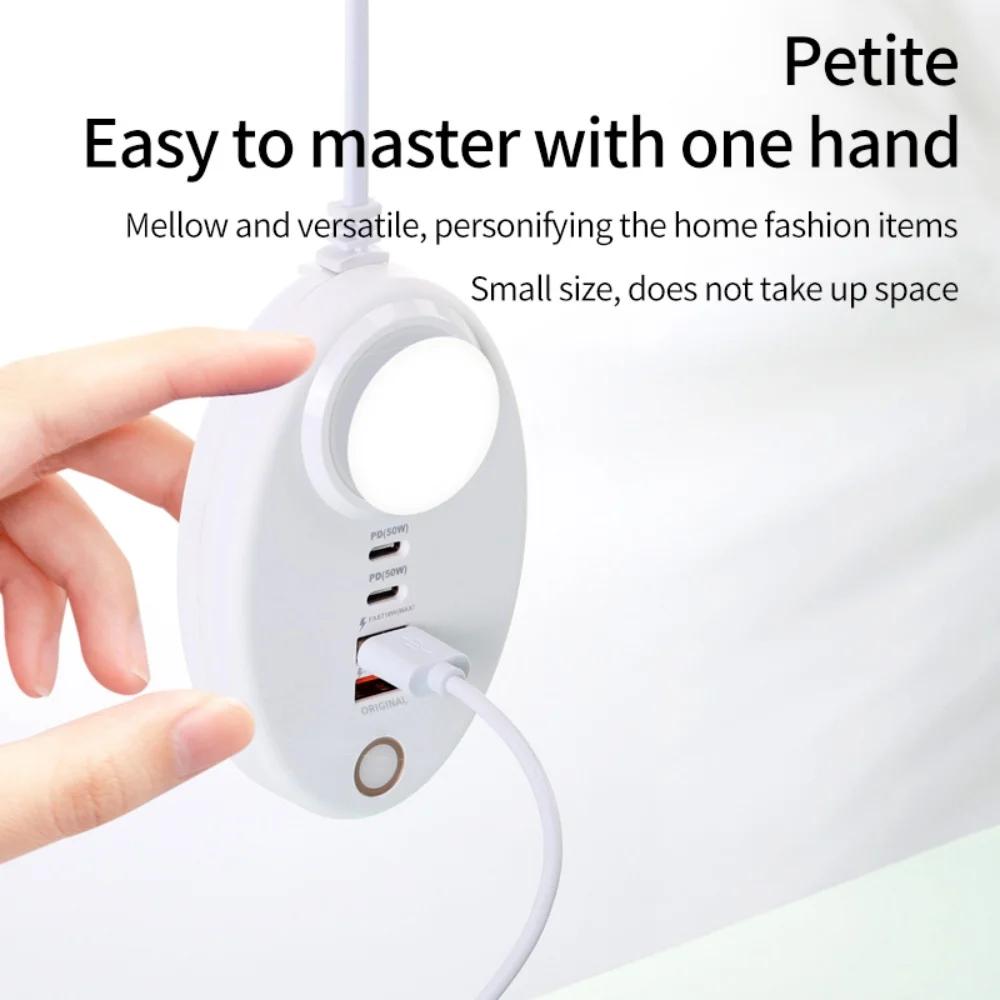 USB Type C Charger 4-Port USB Charging Station for Multi Devices 50W USB Hub Adapter for iPhone Samsung Xiaomi Extension Socket