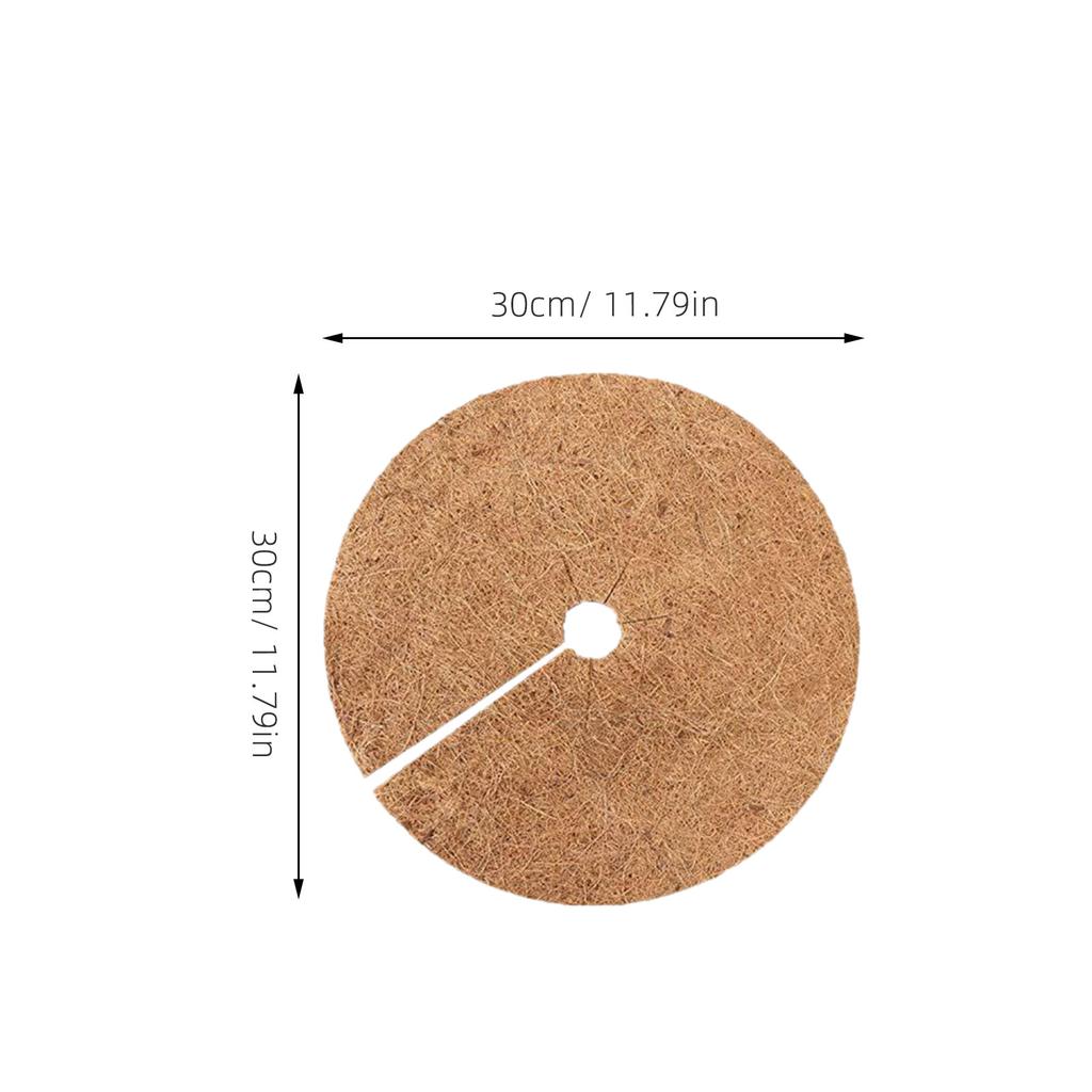 6Pcs Natural Coconut Fiber Flowerpot Liner Mat Thick Breathable Coir Mulch Ring for Plants Spider Plant Succulents Garden