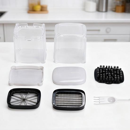 Stainless Steel Veggie Chopper Manual French Fry Cutter for Dicing Slicing Easy Press Vegetable Cutter for Potatoes Carrots Onions