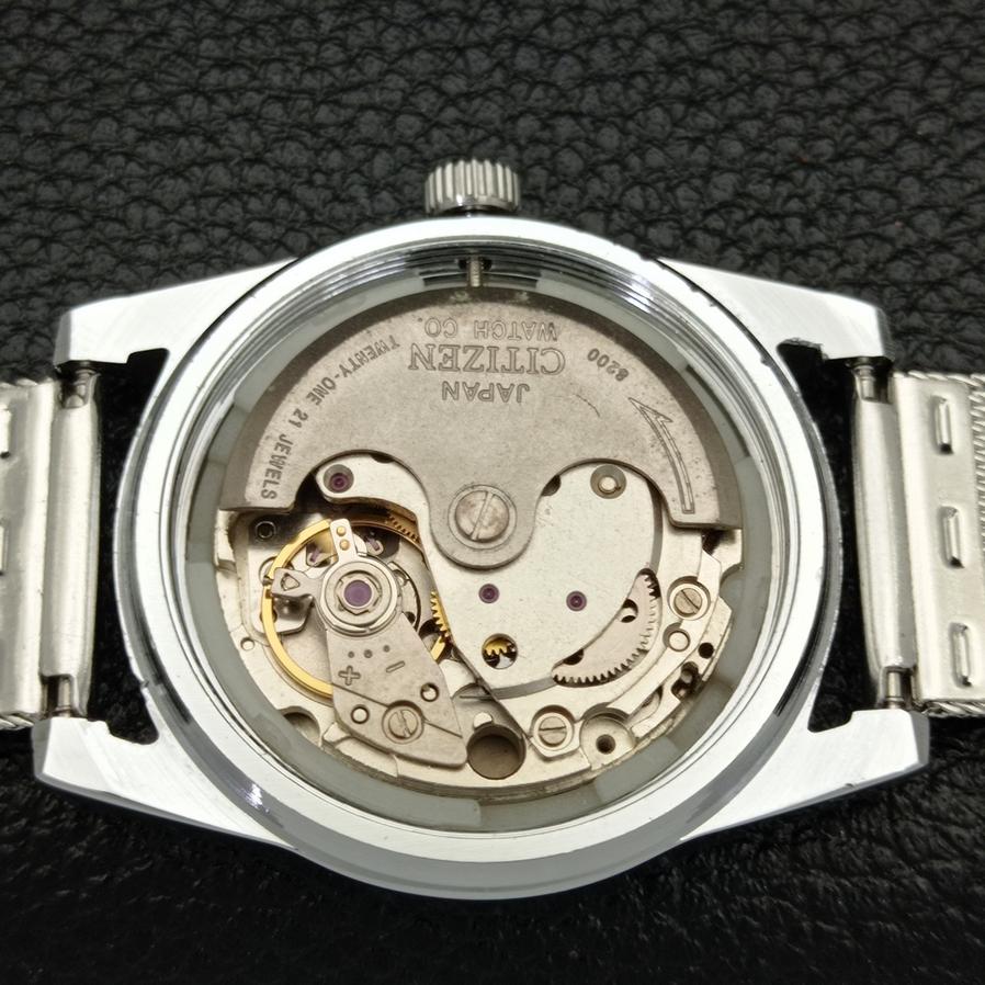 Citizen 8200 AUTOMATIC MENS REFURBISHED JAPAN GREEN DIAL WRIST WATCH A426408-2 RL-a426408