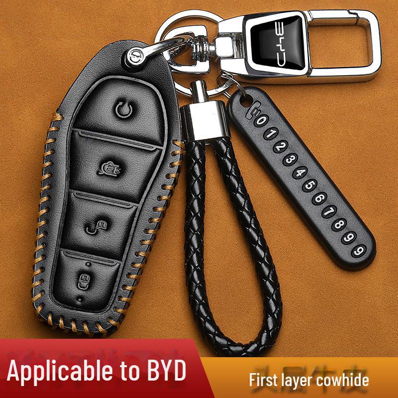 BYD Han DMI, Yuanqin Plus, Song Pro, Tang, Destroyer 05 Leather Car Key Cover