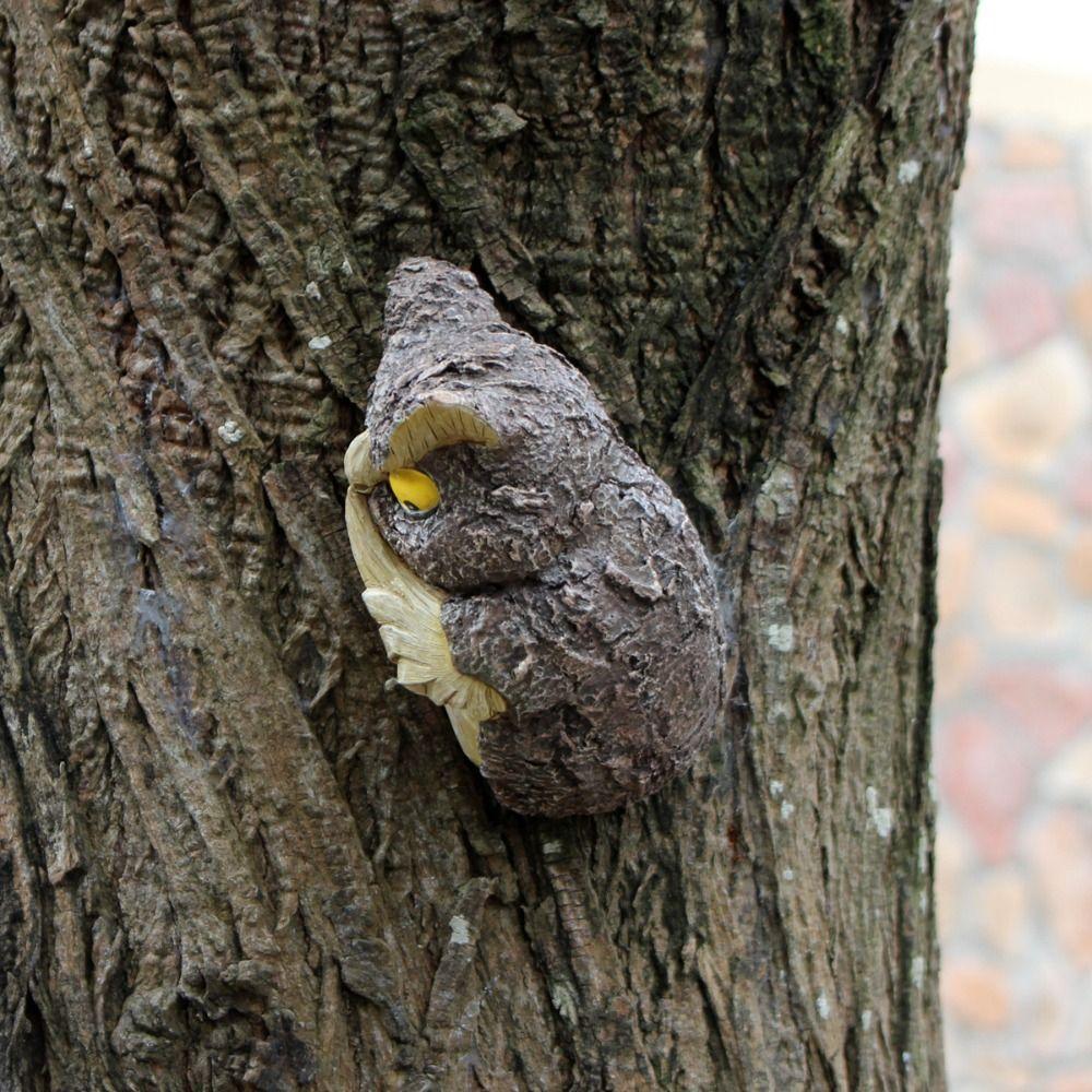 Personified Owl Tree Hanging Simulated Tree Decorations Pendant Miniature Figurine Sculpture  Home