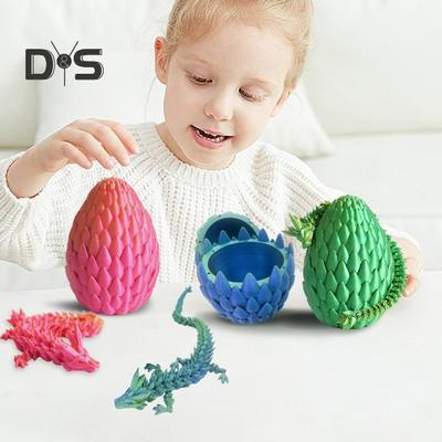 3D Printed Dragon Egg Toy Movable Joints Articulated Dragon Figurine Model Toy Desktop Decoration Kids Adults Collection Gifts