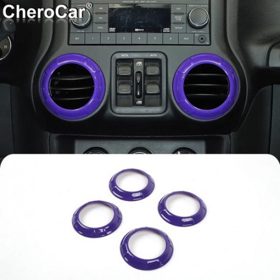 for 11-17 JK Jeep Wrangler Center Console Air Condition Vent Outlet Trim Cover