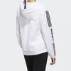 Adidas Neo Three-Stripe Letter Print Drawstring Hooded Jacket Women Jackets White FP7472