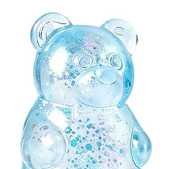 Mini Clear Bear Squeeze Toy Stress Relief Sitting Bear Sensory Toy Soft Stretchy