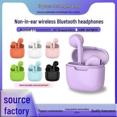 Macaron-Farbe Kabellose Bluetooth-Kopfhörer: Süßes Mini-Halb-In-Ear mit Geräuschunterdrückung und langer Akkulaufzeit