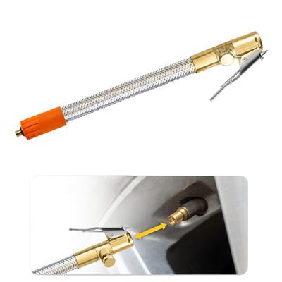 Aufblaspumpenschlauch, Adapter mit Verriegelung für Luftreifen, Luftschlauch, Aufblasbarer Schlauch, Aufblasschlauch aus Edelstahl