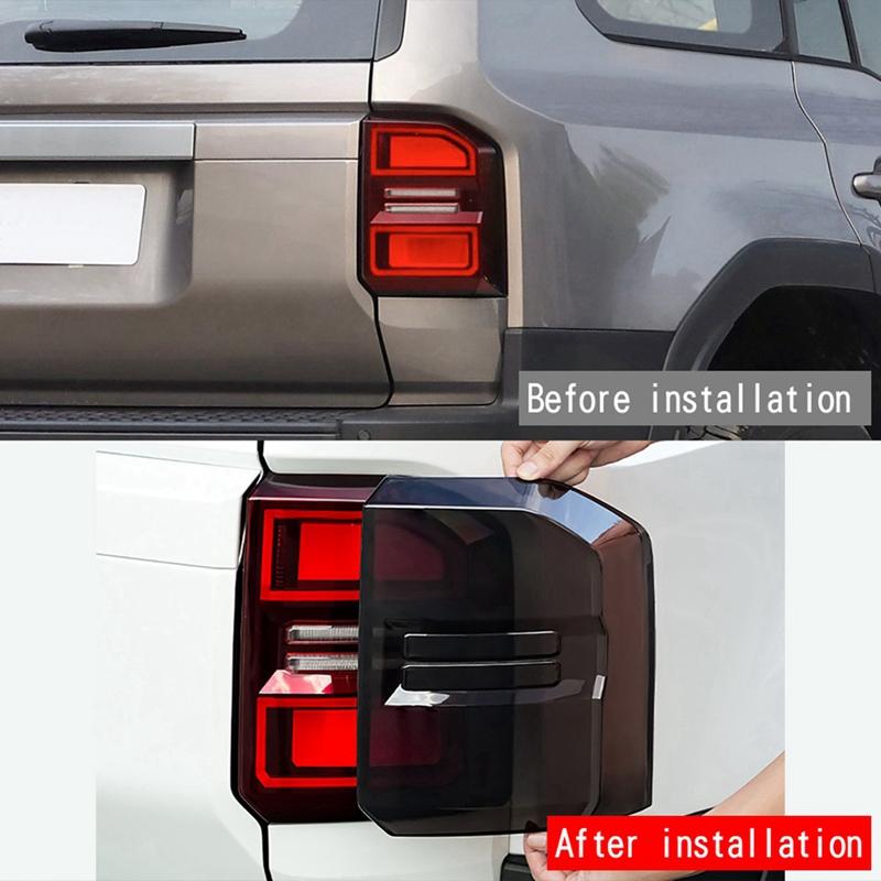 Auto-Heckleuchtenrahmen Rückleuchtenabdeckung für Toyota Prado LC250 2024 Bremslicht Dekorative Abdeckung