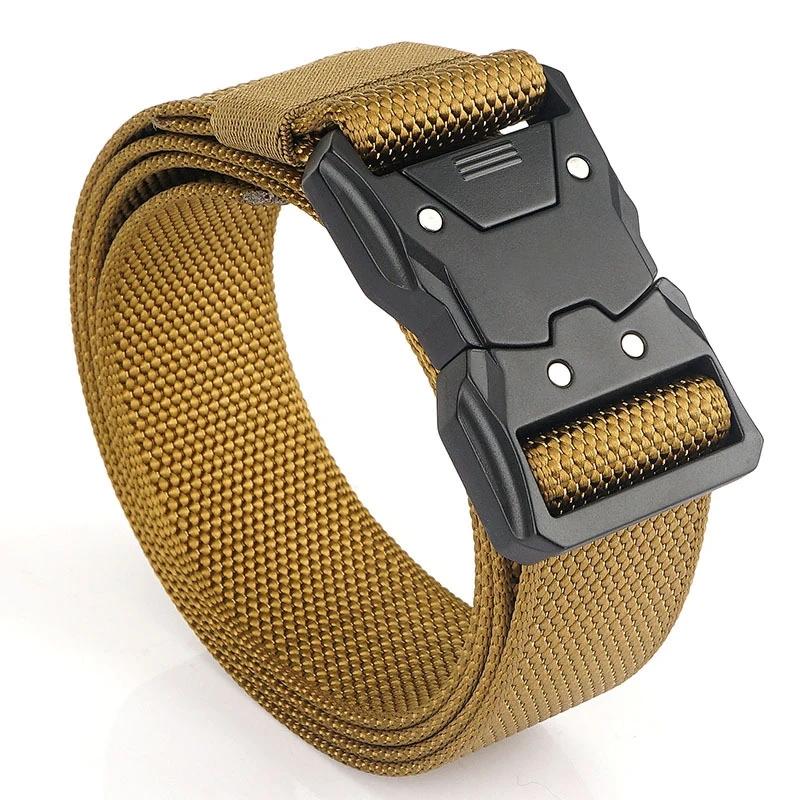 1pc Men's Belt Outdoor Tactical Belt Multi-Function Buckle Nylon Belt High Quality Alloy Buckle Belt Sports Canvas Neutral Belts
