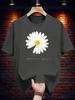 Casual Cotton T-shirt with Floral Print