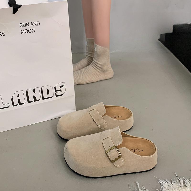 

[Дядя Обувь] Обувь Boken увеличение внутренней высоты Обувь Boken новая толстоподошвенная на одной педали верхняя одежда 2025 матовые осенние одинарные туфли 35