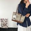 New large capacity tote bag women's fashion commuter shoulder bag splicing design cute hand-to-hand crossbody bag