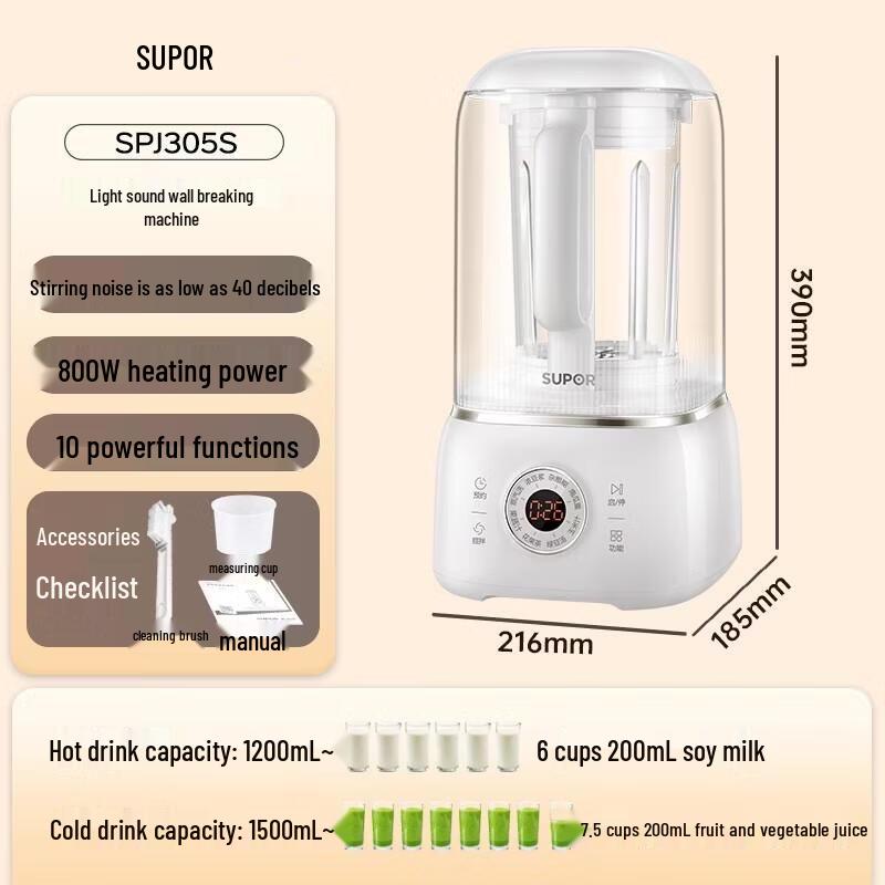 SUPOR 1.5L Quiet Multi-Functional Blender