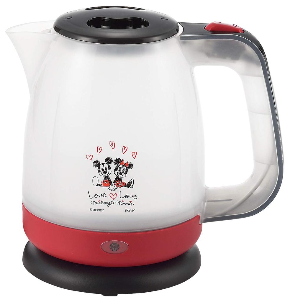 Tamahashi Disney Electric Kettle, 1.1L, Skeleton Type, Cordless, Removable Lid, Mickey and Minnie, MM-208