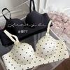 Polka Dot Comic Chest Cm Thickened Smooth and Seamless Female Showing Big Gathering and Closing Breast Bra Cover