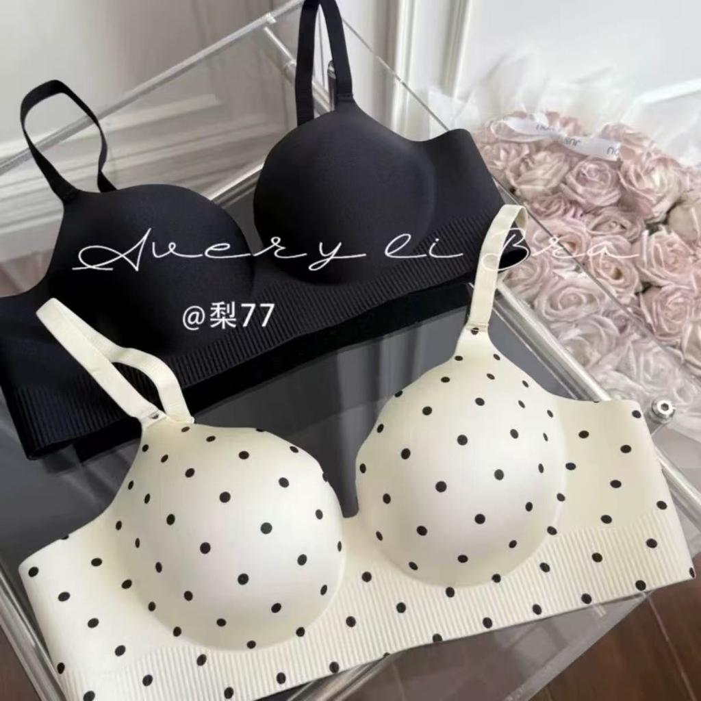 Polka Dot Comic Chest Cm Thickened Smooth and Seamless Female Showing Big Gathering and Closing Breast Bra Cover