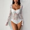 Kare Yakalı Zarif Dantel Detaylı Siyah Bodycon Body
