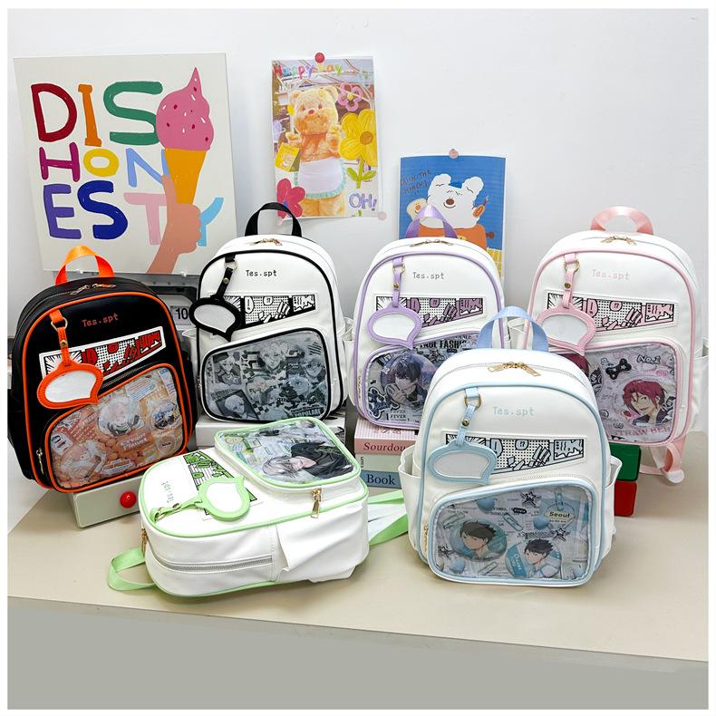 Japanese manga pain bag girl student versatile shoulder portable messenger bag millet display bag JK transparent schoolbag