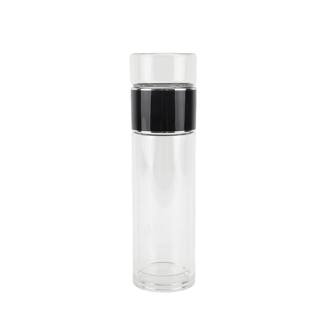 Glas Teekanne mit Sieb 420ml Borosilikatglas Doppelwandig Auslaufsicher Tragbar Reise Teetasse für losen Tee