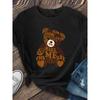 European Size Women's & ' Little Bear Alphabet A-T-Shirts - Soft Breathable Short Sleeve Round Neck with Cute Bear  Summer Outfits New 2026 Styles