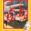 Popcorn Hand Cranked Projection Toy Keyring Projection Camera Keyring Ornament  Female