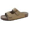 Fashion Litfun Women's Cork Sandals With Adjustable Buckle Fashion Women's Platform Slides Designed Leisure Women's Summer Flat Slippers