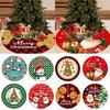 Snowflake Print Christmas Tree Skirt Santa Claus Printed Christmas Decoration  Home Holiday