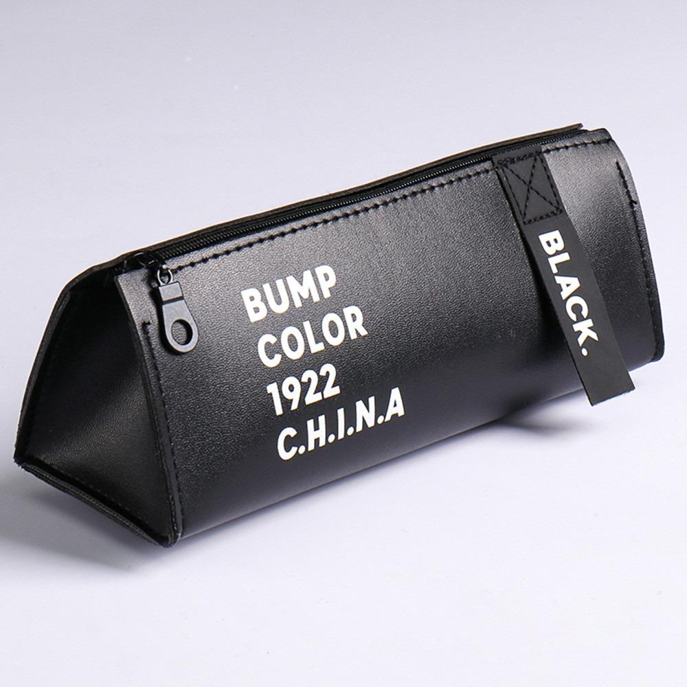 Triangle New Large Capacity Pencil Case Simple Version Student Supplies Pencil Case Learning Supplies Storage Cute Pencil Bag