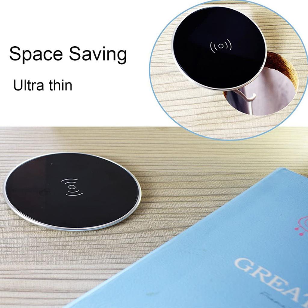 T7 Desktop Embedded Wireless Charger QI Fast Charging Pad Universal Replacement for iPhone 12 Huawei Xiaomi Charger