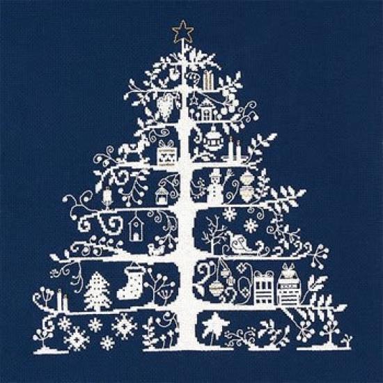 DMC Christmas Tree Cross Stitch Kit JPBK557N (Navy)