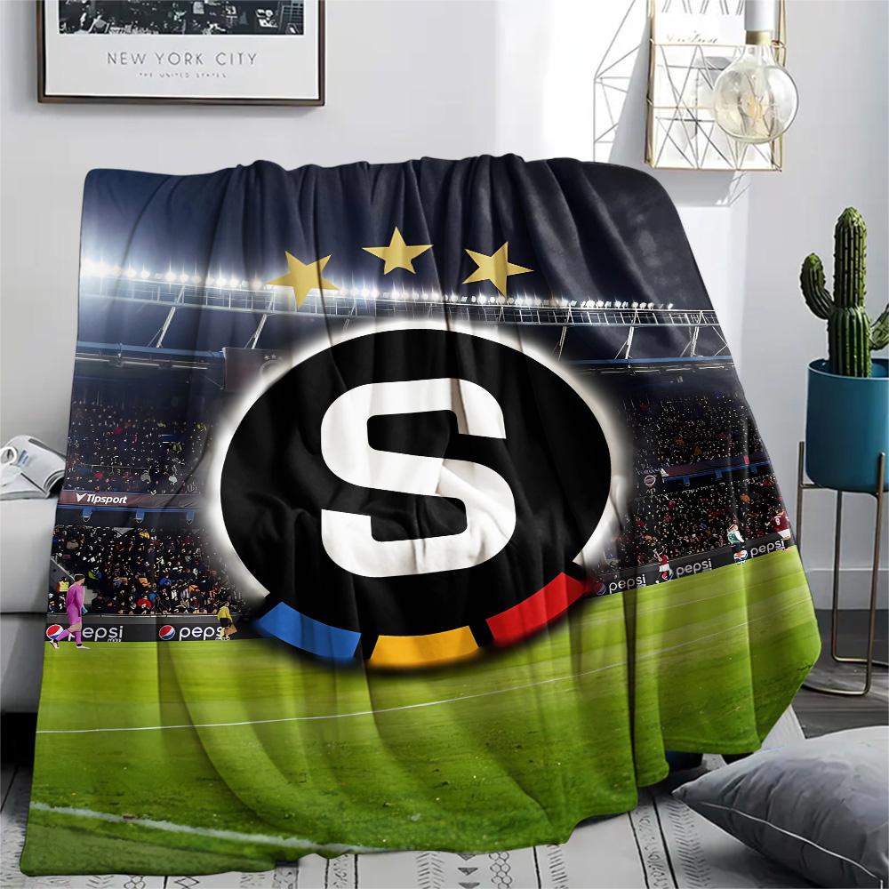 Coperta in Flanella Stampa AC Sparta Praha, Alta Qualità, Confortevole per Tutte le Stagioni, Decorazione per la Casa, Calore e Comfort, Perfetta per Regali di Natale