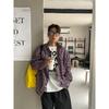 2024 Letter Long Sleeve Shirt Japanese Hong Kong Style Ins Loose Shirt Boys Summer Trendy Versatile Casual Coat