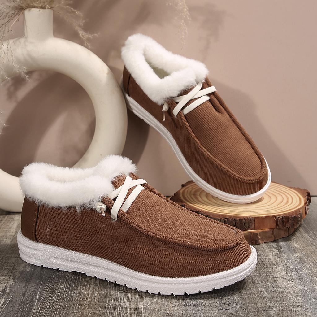 Damenstiefel Winter Neu Dicke Sohle Schneestiefel Damen Plus Samt Verdickt Haarige Baumwollschuhe Damen Lässige Bedruckte Sneaker