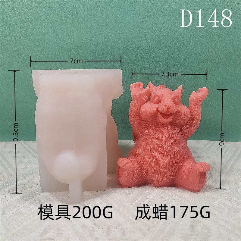3D DIY Cute Squirrel Silicone Candle Mold Animal Soy Wax Silicone Mould Animals Lover Home Decor Gift