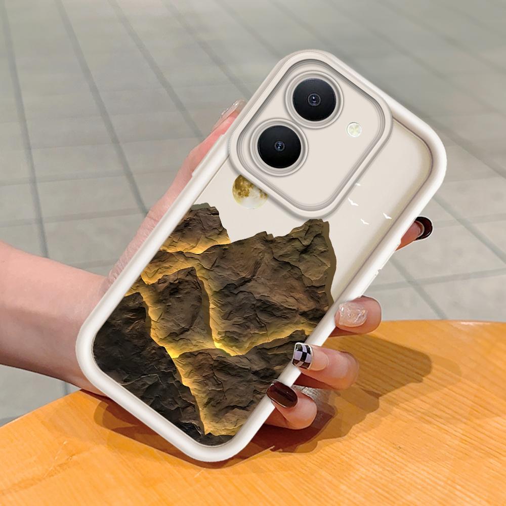 

Мягкий силиконовый квадратный чехол с рисунком лестницы для телефона, полное покрытие, противоударный защитный резиновый чехол для камеры для Vivo Vivo X70 5G белый