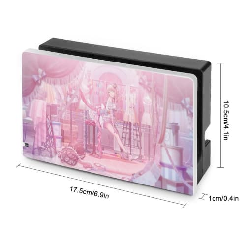 Project Sekai Akatsukiyama Mizuki Switch Dock Case, Switch Base Protective Shell, Game Console Storage, Full Protection, Easy Attach/Detach, Durable,