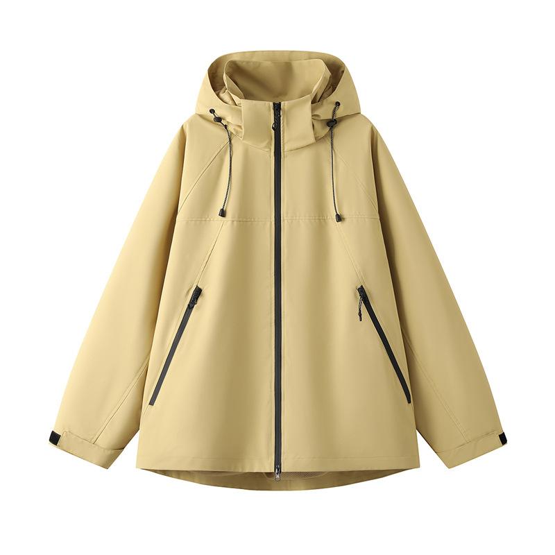 Minimalist Punching Jacket Men and Women Outdoor Windproof Waterproof Hooded Mountaineering Clothing Spring and Autumn Single Punch Jacket Jacket