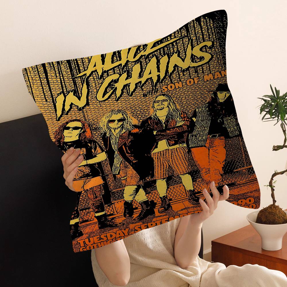 Band A-Alice I-In C-Chains Pillow Anime Pillow Sofa Bed Head Pillow Cover Cushion Cover 45x45 Cm Fashion