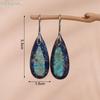 Bohemian Style Geometric Natural Stone Pendant Earrings for Women Elegant Handmade Jewelry Daily Outfits