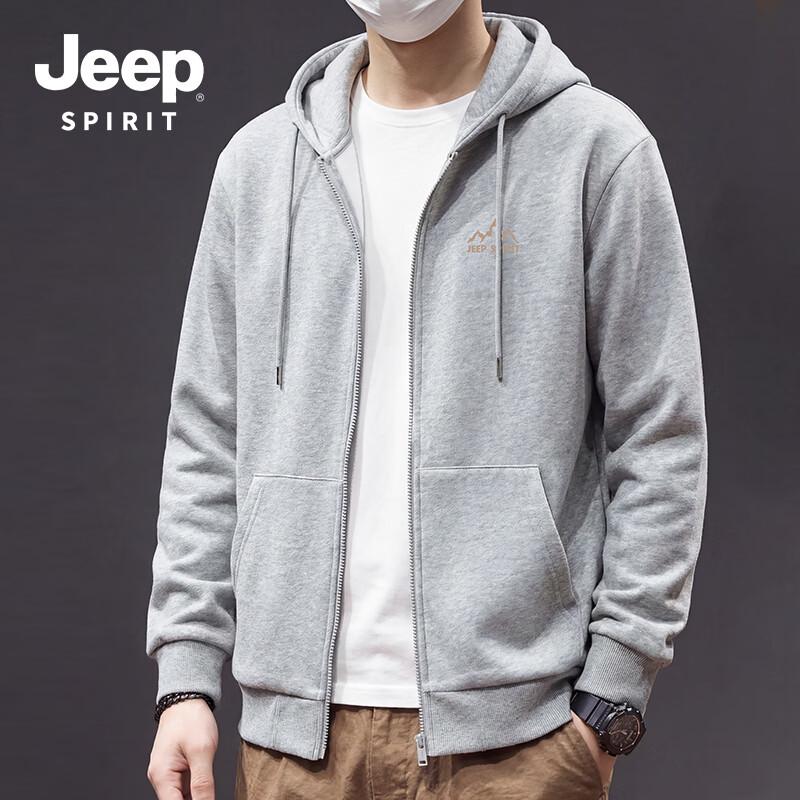 JEEP SPIRIT Unisex Relaxed Fit Heavy Knit Hooded Jacket 2XL