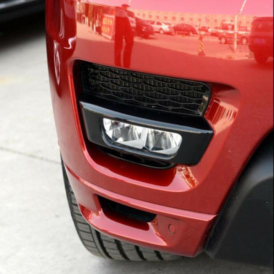Black Front Fog Light Cover Lamp Frame Trim For LR Range Rover Sport 14-17