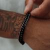 Bracelet Men Black Men Stainless Steel Bangle Bangle Jewelry Manpals La Honbre Negra Day Anniversary [SERASAR] Father's