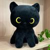 TreasuringU Halloween Party Black Cat Plush Toys Cute Cartoon Long Cat Fuzzy Dolls Happy Halloween Party Birthday Gifts