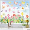 Static Cling Stickers Butterfly Flower Design for Window Bedroom Living Room Spring 2026 New Collection Wholesale