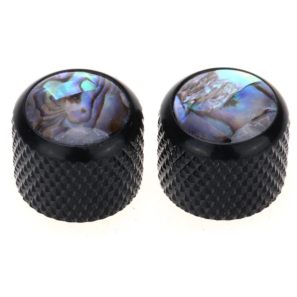Musiclily Pro Dome Metric Abalone for TL Telecaster Electric Black of Knobs, Size, Steel, Guitars/Basses, (Set 2)