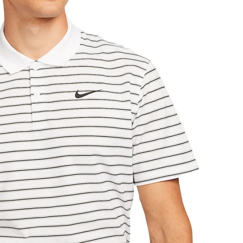 Nike Koszulka polo Dri-FIT Victory Fashion Classic Przyjazna dla skóry w paski Szybkoschnąca Męska Koszulki polo Biała DH0830-100