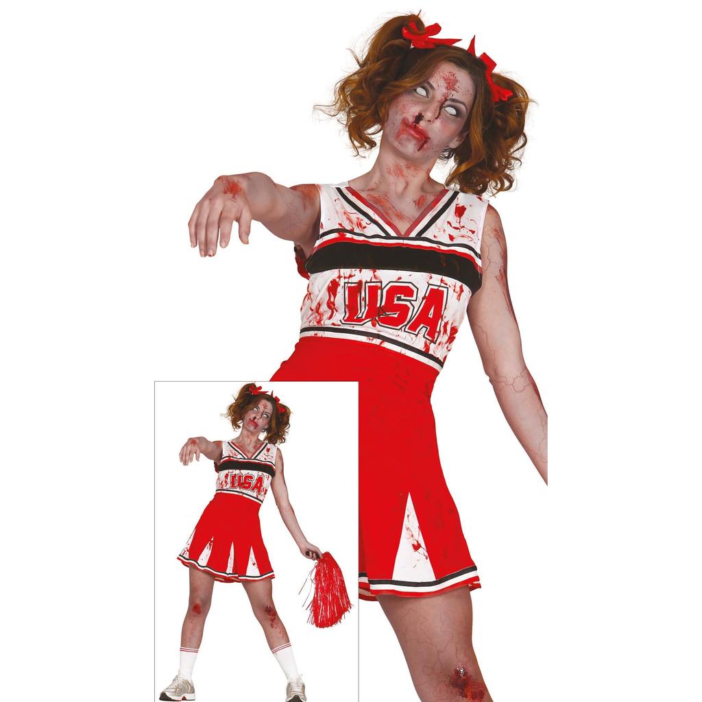 Fiestas Guirca Womens/Ladies Zombie Cheerleader Costume