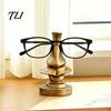 Artistic Sculpture Statue Big Nose Glasses Holder, Retro Resin Eyeglass Stand, Vintage Desk Accessory Humorous Eyewear Display Organizer for Home And