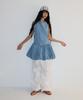 Ronron Pumpkin Sleeveless Denim Dress Light Blue